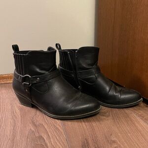 Torrid Black Harness Detail Cowboy Bootie - 7.5 WW